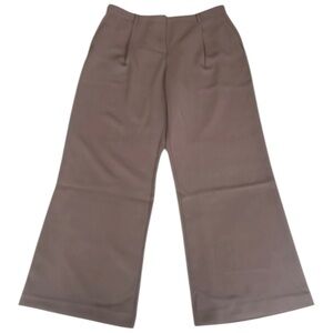 NWT DKNY Women's Taupe Pants sz 14 Elasticized Back wide leg